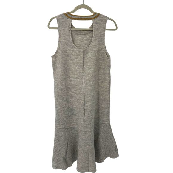 Anthropologie Knitted & Knotted Afterlight Wool Dress Small Sleeveless Floral - Picture 2 of 14